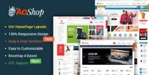 AaShop – Responsive & Multipurpose Sectioned Bootstrap 4 Shopify Theme