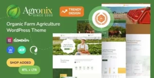 Agronix – Organic Farm Agriculture WordPress Theme