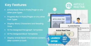 Article Read Time & Progress Bar