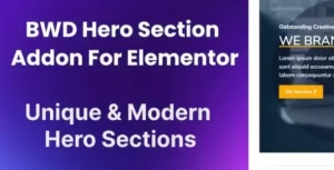 BWD Hero Section Addon For Elementor