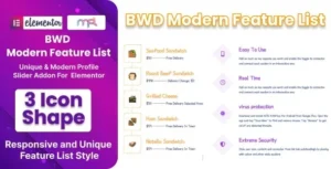 BWD Modern Feature List Addon For Elementor