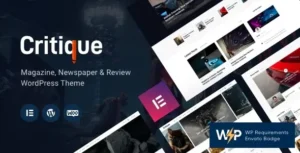 Critique  – Magazine, Newspaper & Review WordPress Theme