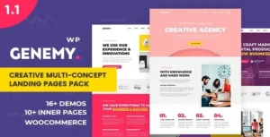 Genemy – Creative Multi Concept Landing Pages With Page Builder