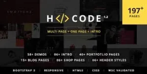 H-Code – Responsive & Multipurpose WordPress Theme