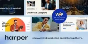Harper  – Copywriter & Marketing Specialist WordPress Theme