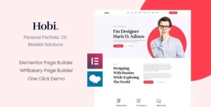 Hobi  – Personal Portfolio WordPress Theme