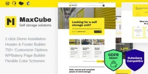 MaxCube  – Moving & Self Storage Relocation Business WordPress Theme