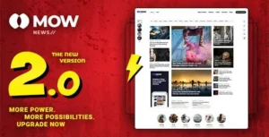 Mow  – Blog & Magazine WordPress Theme