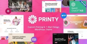 Printy  – Custom Printing & T-Shirt Design WordPress Theme
