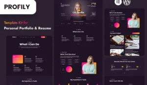 Profily – Personal Portfolios & Resume Elementor Template Kit