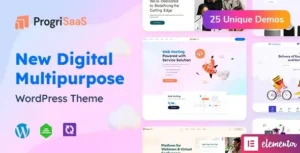 ProgriSaaS  – Creative Landing Page WordPress Theme