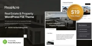 RealAcre  – Real Estate & Property Full Site Editing WordPress Theme