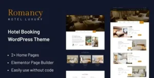 Romancy  – Hotel Booking WordPress Theme