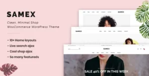 Samex  – Clean, Minimal Shop WooCommerce WordPress Theme
