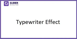 Slider Revolution Typewriter Effect