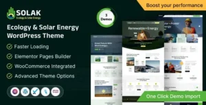 Solak  – Ecology & Solar Energy WordPress Theme