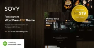 Sovy  – Restaurant FSE WordPress Theme