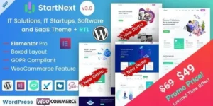 StartNext – IT Startups and Digital Services WordPress Theme