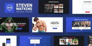 Steven Watkins – Personal Gym Trainer & Nutrition Coach WordPress Theme