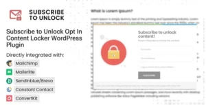 Subscribe to Unlock Opt In Content Locker WordPress Plugin