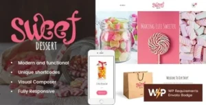 Sweet Dessert  – Candy Shop & Cafe WordPress Theme