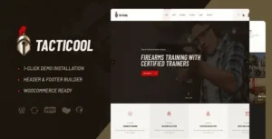 Tacticool  Shooting Range & Gun Store WordPress Theme