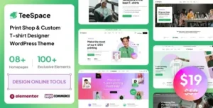 TeeSpace – Print Shop & Custom T-shirt Designer WordPress theme