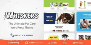 Whiskers – Pets Store, Vet Clinic, Animal Adoption Theme