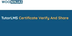WooNinjas TutorLMS Certificate Verify and Share